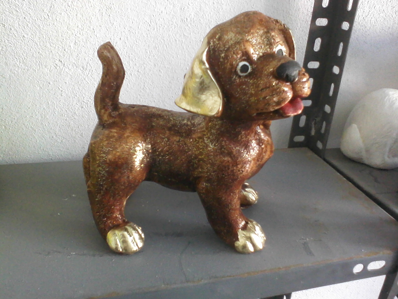 mini köpek; alçı en.12 boy.20 yüks. 20 ağr. 0.5