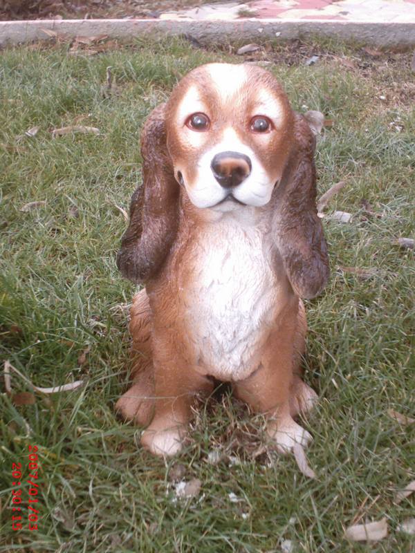 Kulaklı Köpek;Alçı Boyalı  (En:30Boy:36Yüks:50Ağr:3)