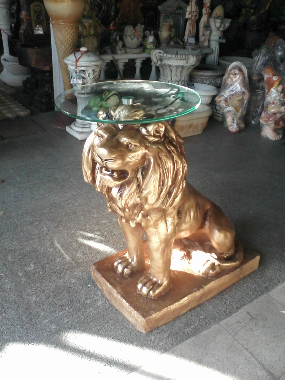 aslan sehpa;fiber en.50 boy.90 yüks.100 ağr.20