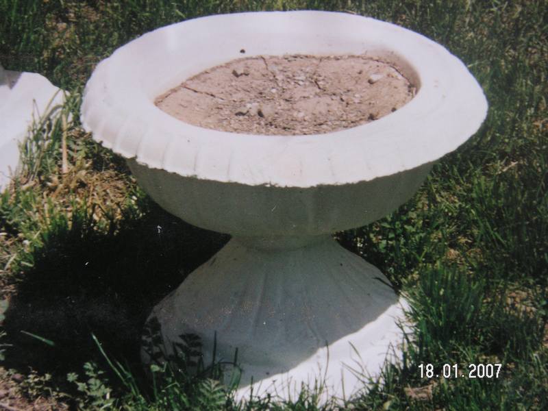 Çanak Küçük Çiçeklik;Beton (En:43Boy:43Yüks:34Ağr:10)